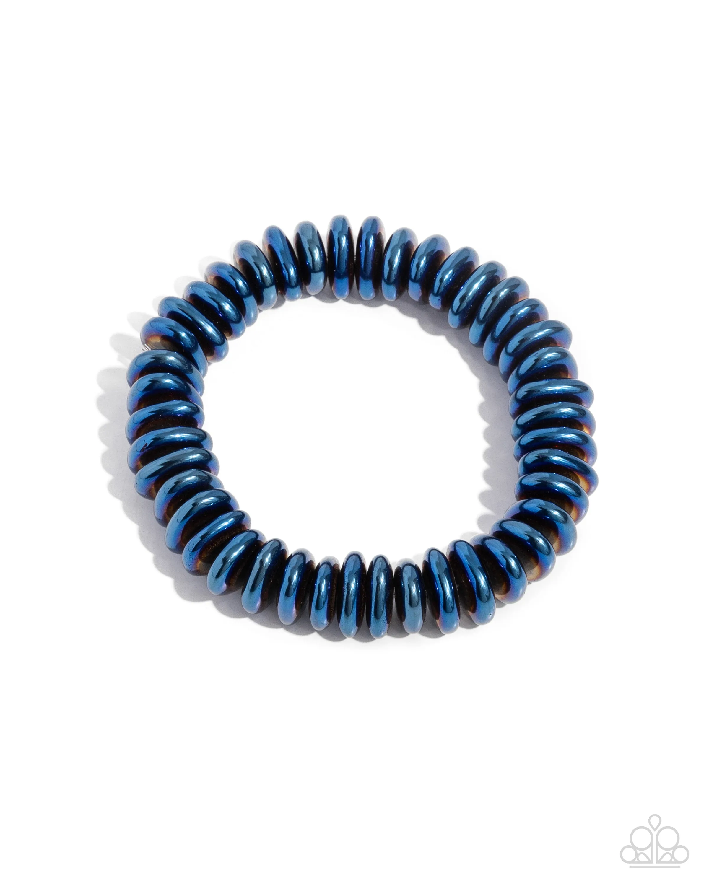 Dynamic Discs - Blue - Oil Spill Disc Paparazzi Men's Bracelet