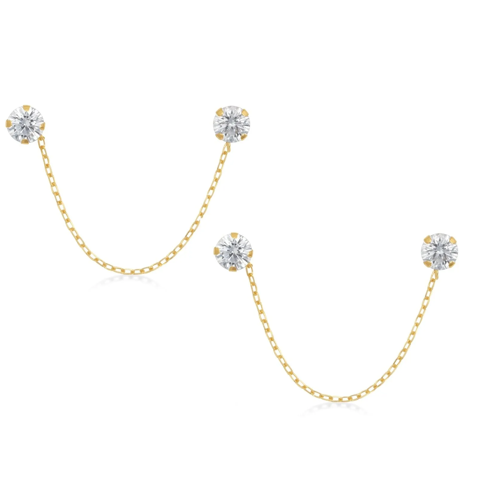 Earring Chain in  Solid Gold