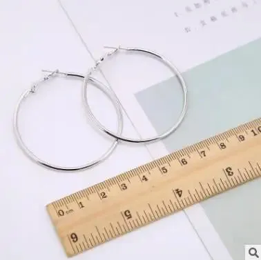 Earrings Charm Feast Exaggerated Geometric Round Shiny Circle Frosted Crystal Big Earrings Fashion Jewelry Women's