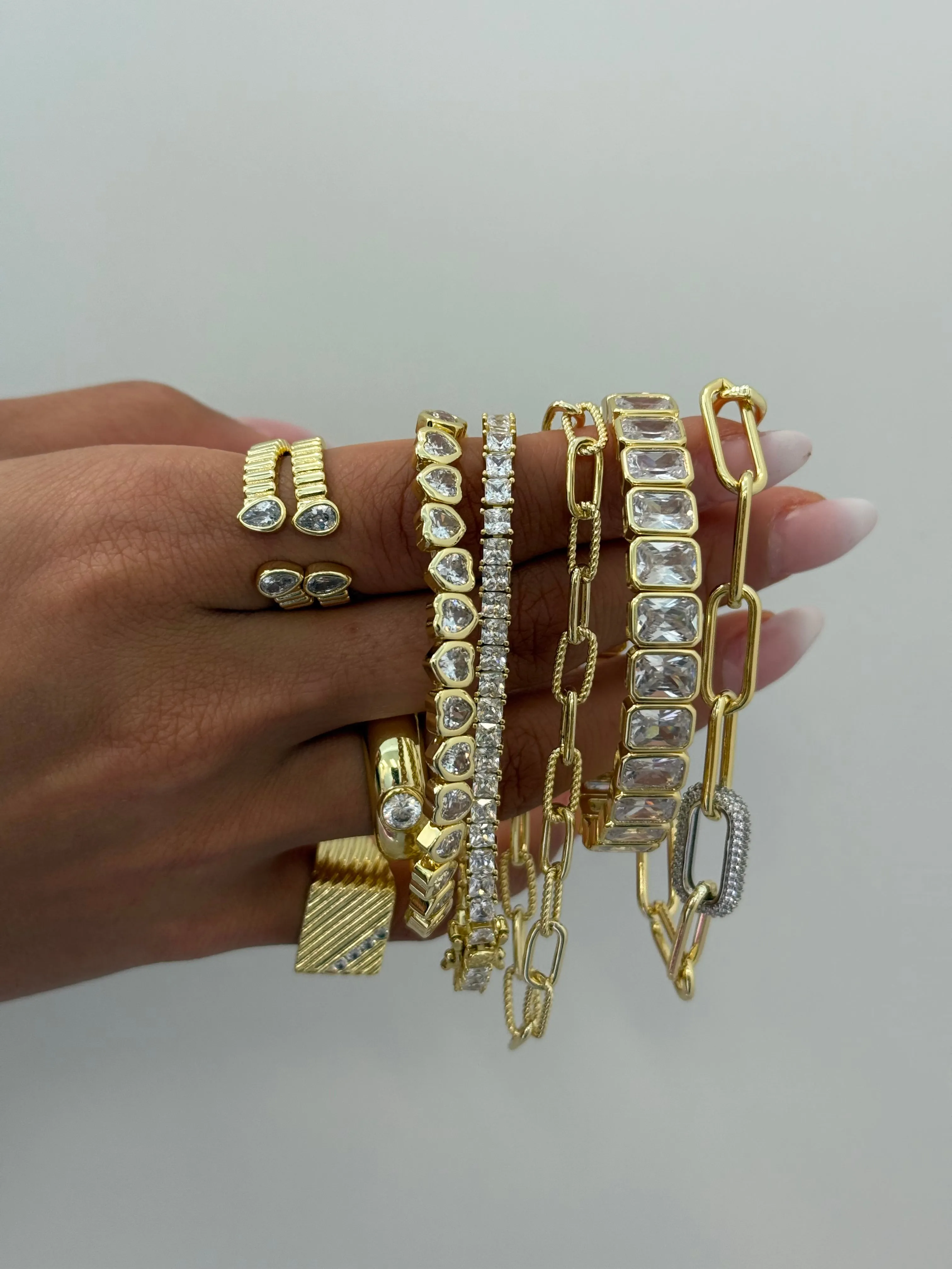 Emerald Shape Stretchy Bracelet