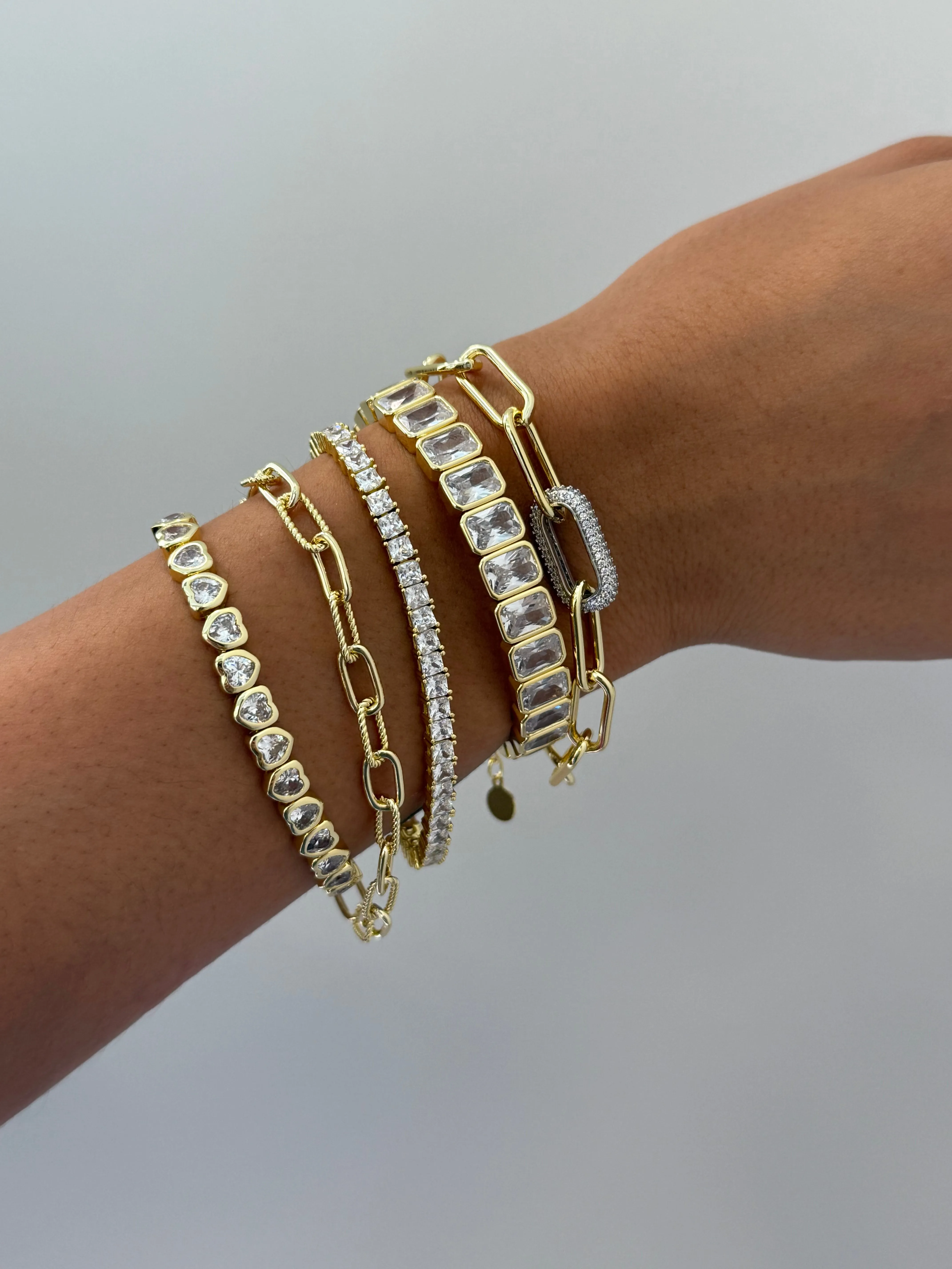 Emerald Shape Stretchy Bracelet