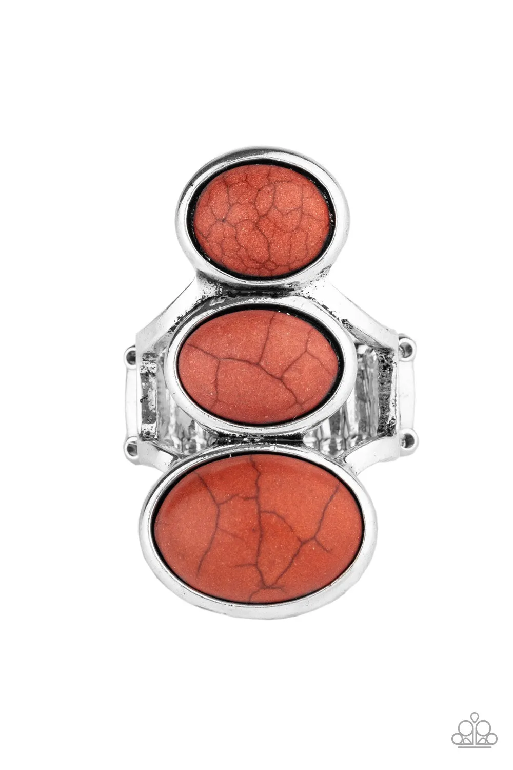 EMP - Silver Ring with Brown stones