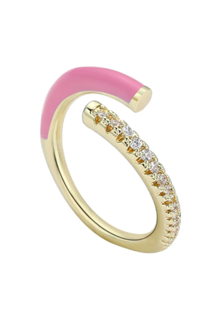 Enamel CZ Rings