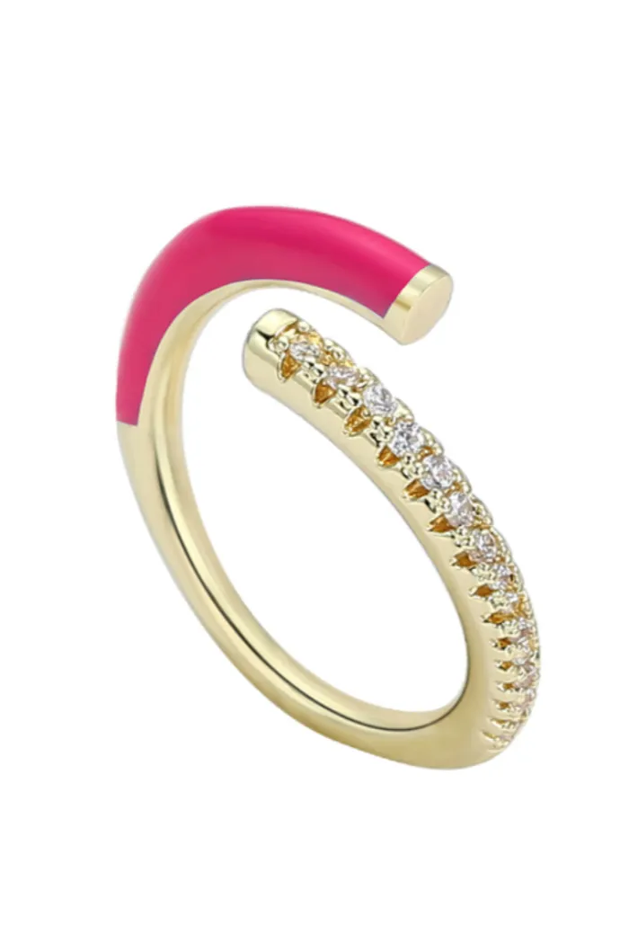Enamel CZ Rings