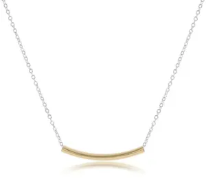 Enewton 16" Necklace Sterling Mixed Metal- Bliss Bar Small Gold