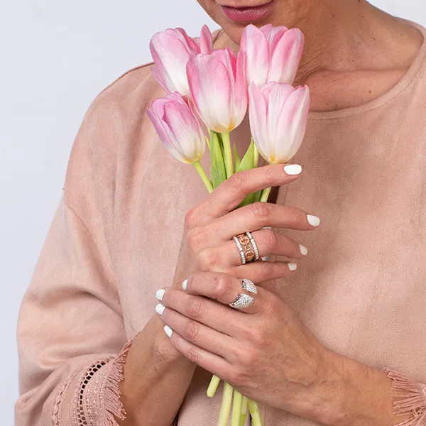 Ever Pavé Stack Ring 3.25mm - 18K Rose Gold Vermeil   CZ Blanc