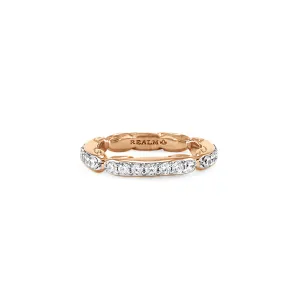 Ever Pavé Stack Ring 3.25mm - 18K Rose Gold Vermeil   CZ Blanc