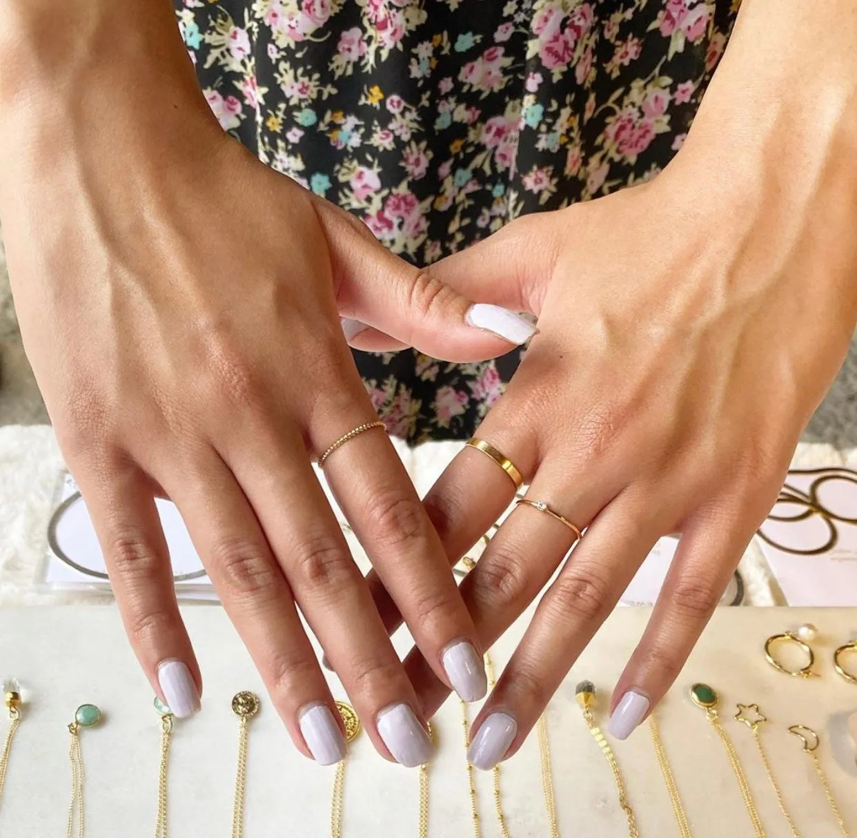 Everyday, shower safe stacking rings (14K gold-filled, cubic zirconia CZ, love knot, flat band, twisted rope, simple band, petite pearl, wavy)