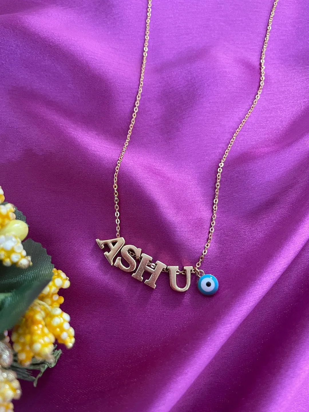Evil Eye Name Necklace