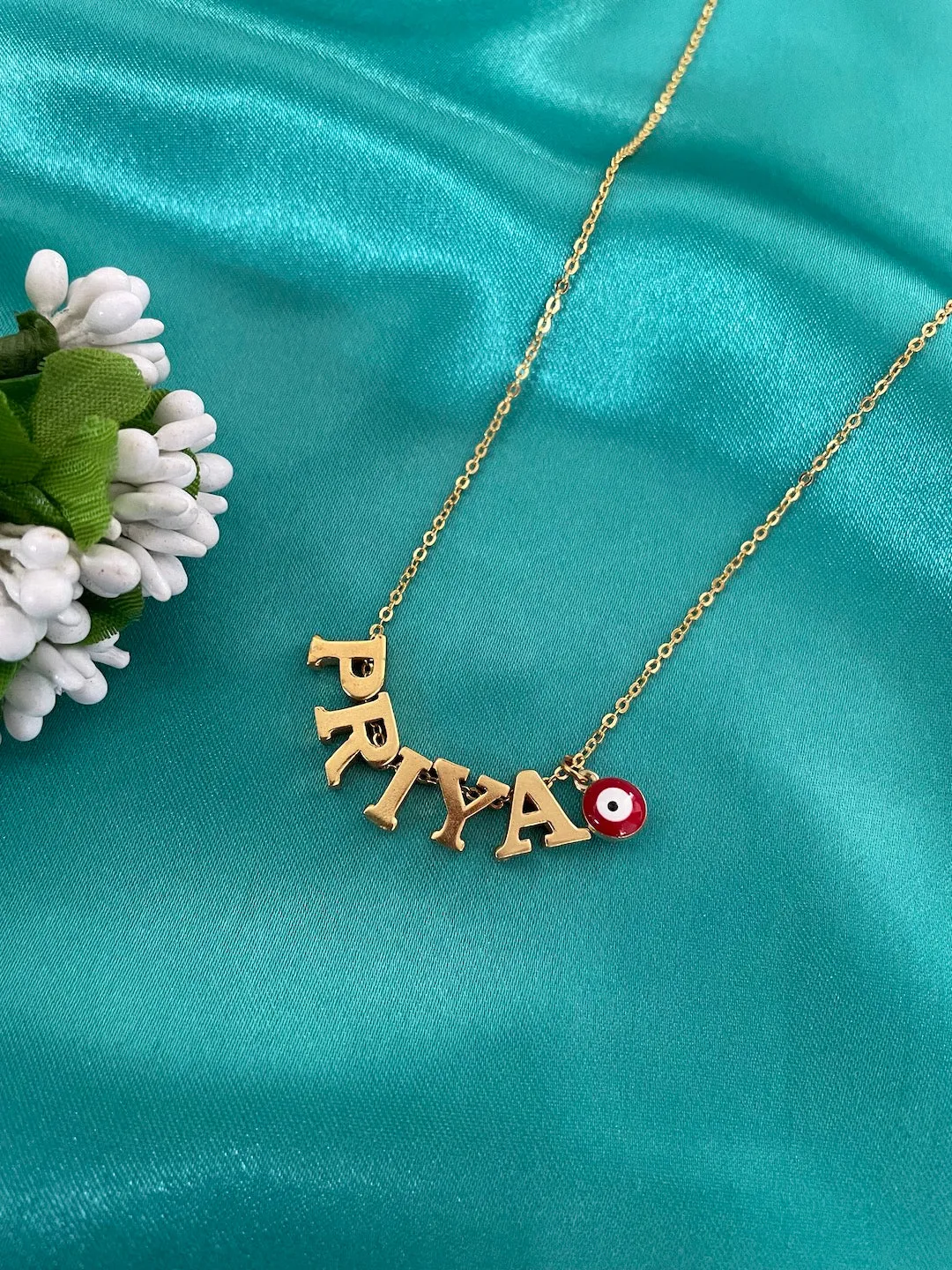 Evil Eye Name Necklace