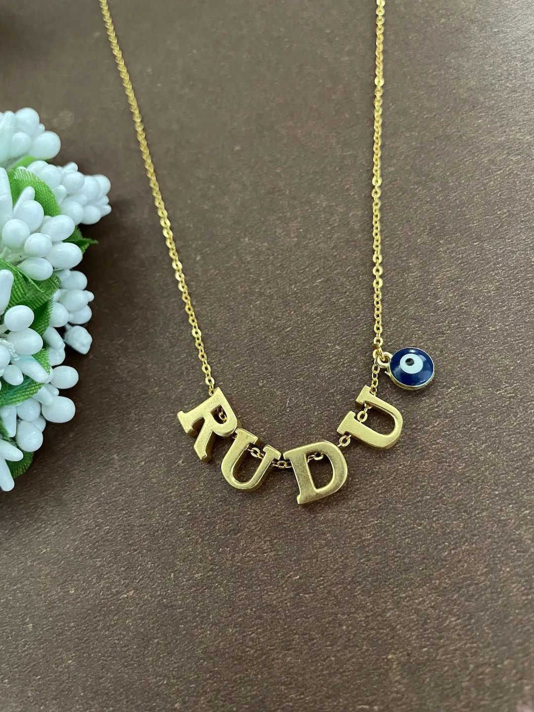 Evil Eye Name Necklace