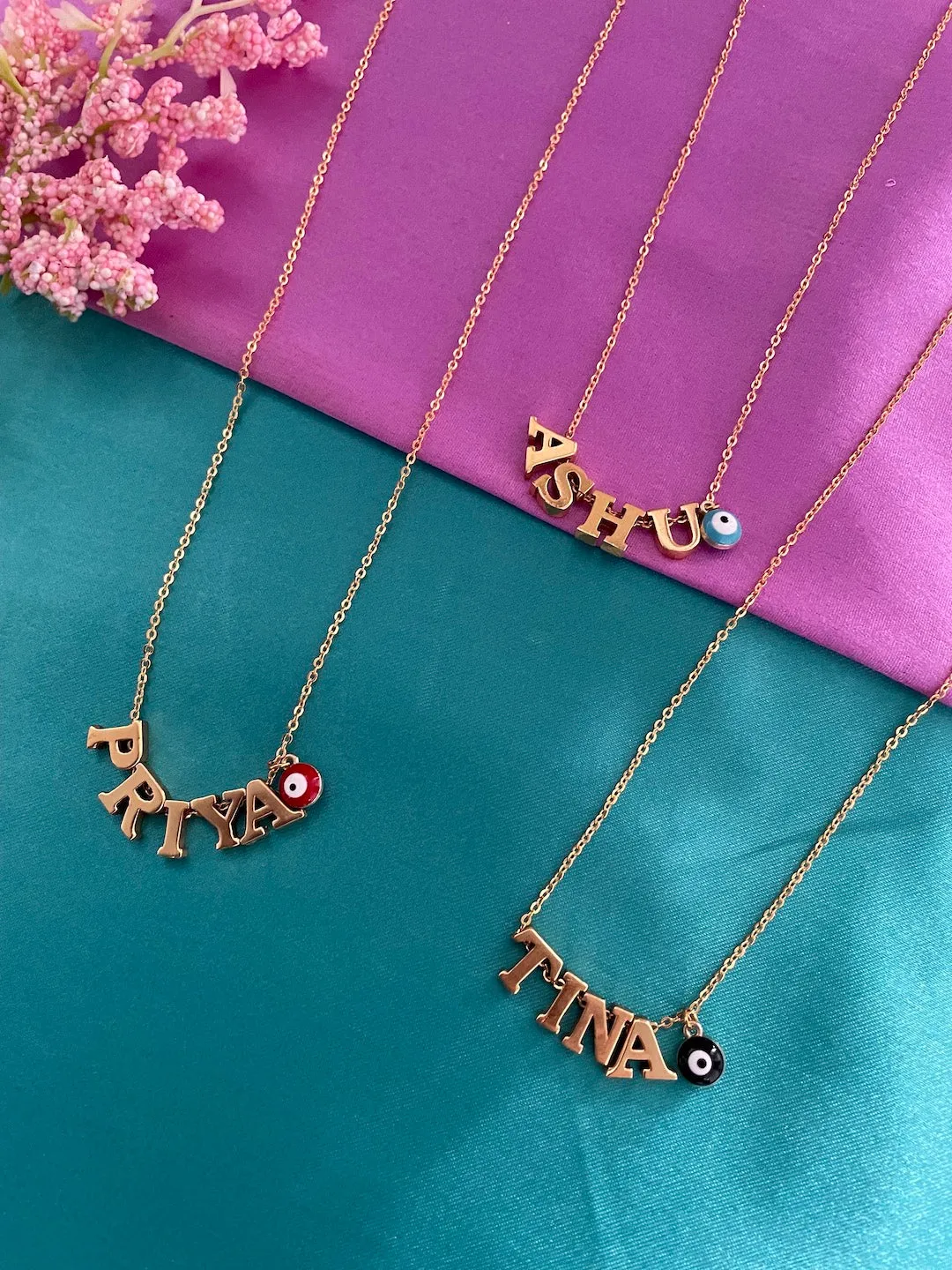 Evil Eye Name Necklace