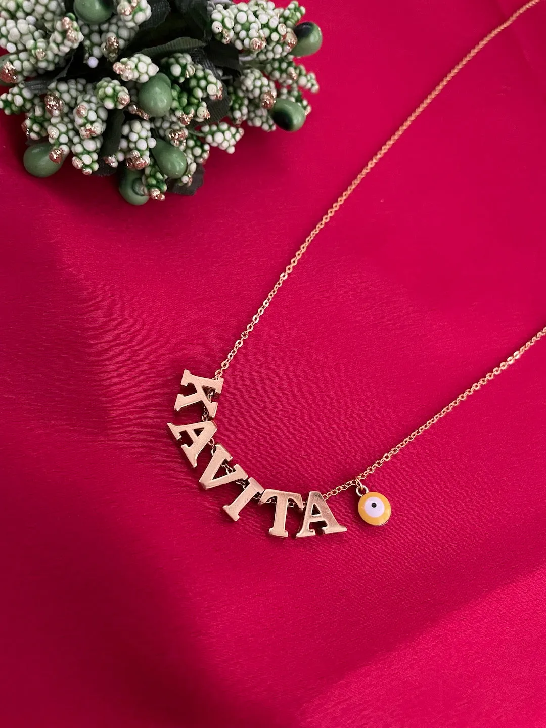 Evil Eye Name Necklace