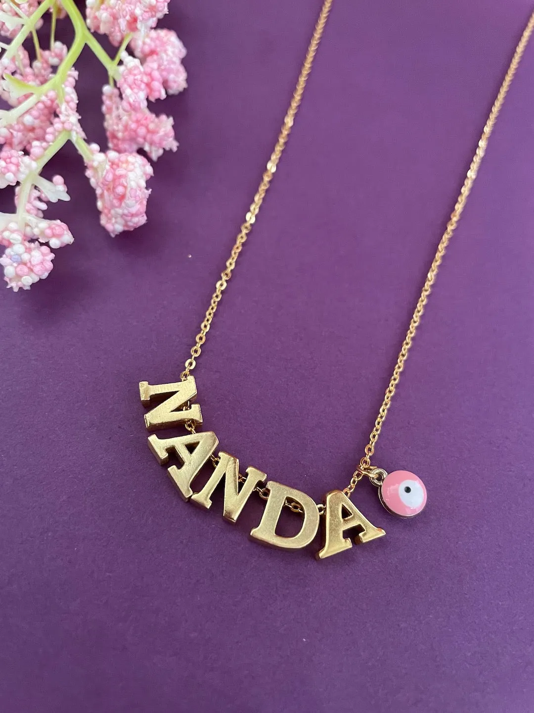 Evil Eye Name Necklace