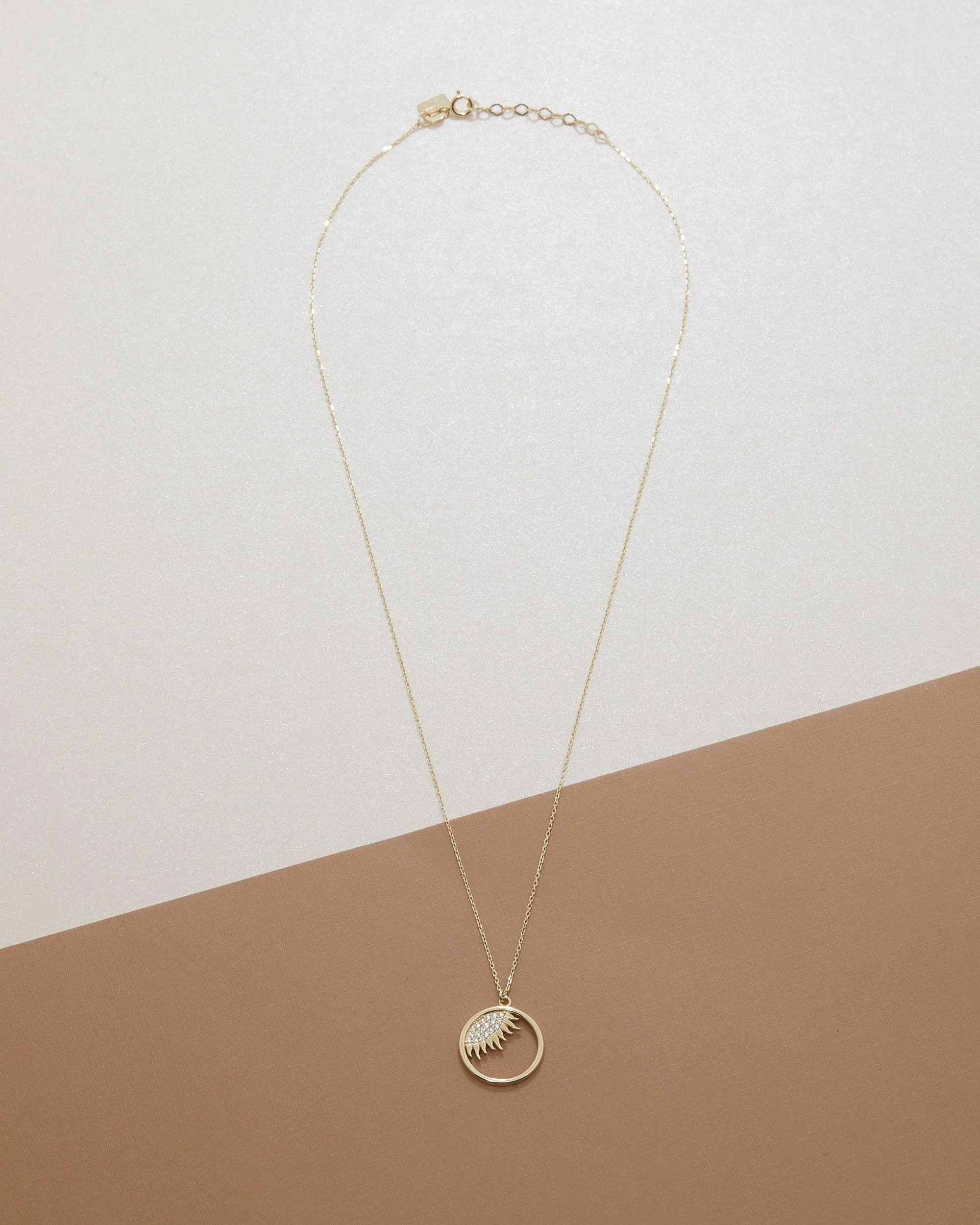 Evil Eye Sun Necklace - 18K Gold Vermeil