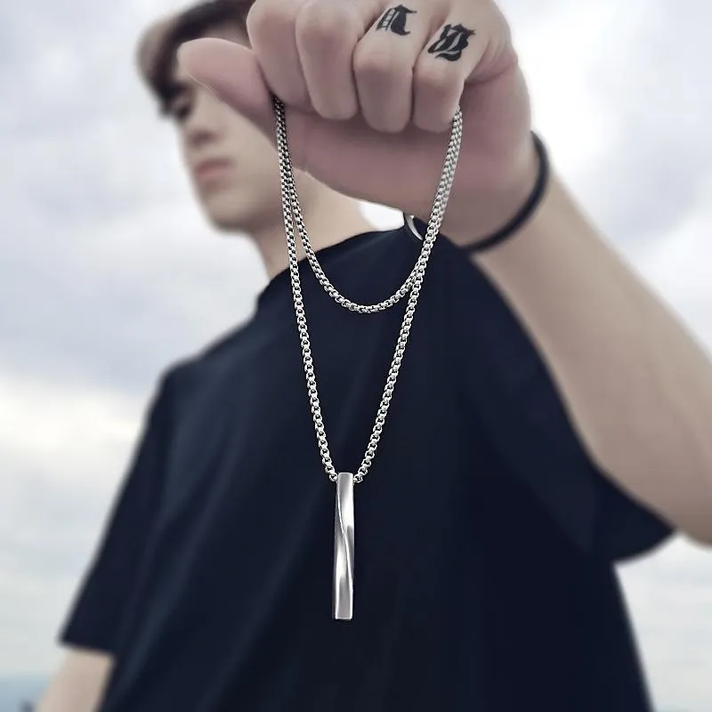 Fashion Unisex Trendy Stainless Steel Cross Armour Minimalist Chain