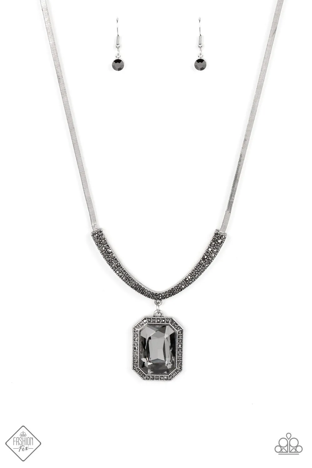 Fit for a DRAMA QUEEN - Silver (Hematite) Necklace (MM-0822)