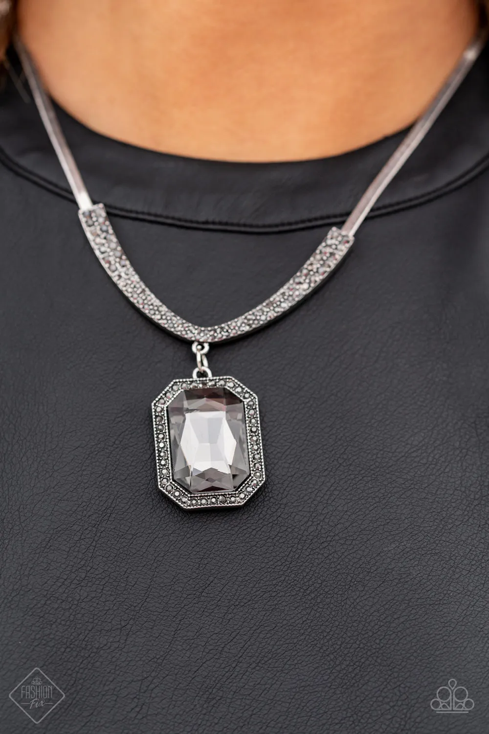 Fit for a DRAMA QUEEN - Silver (Hematite) Necklace (MM-0822)