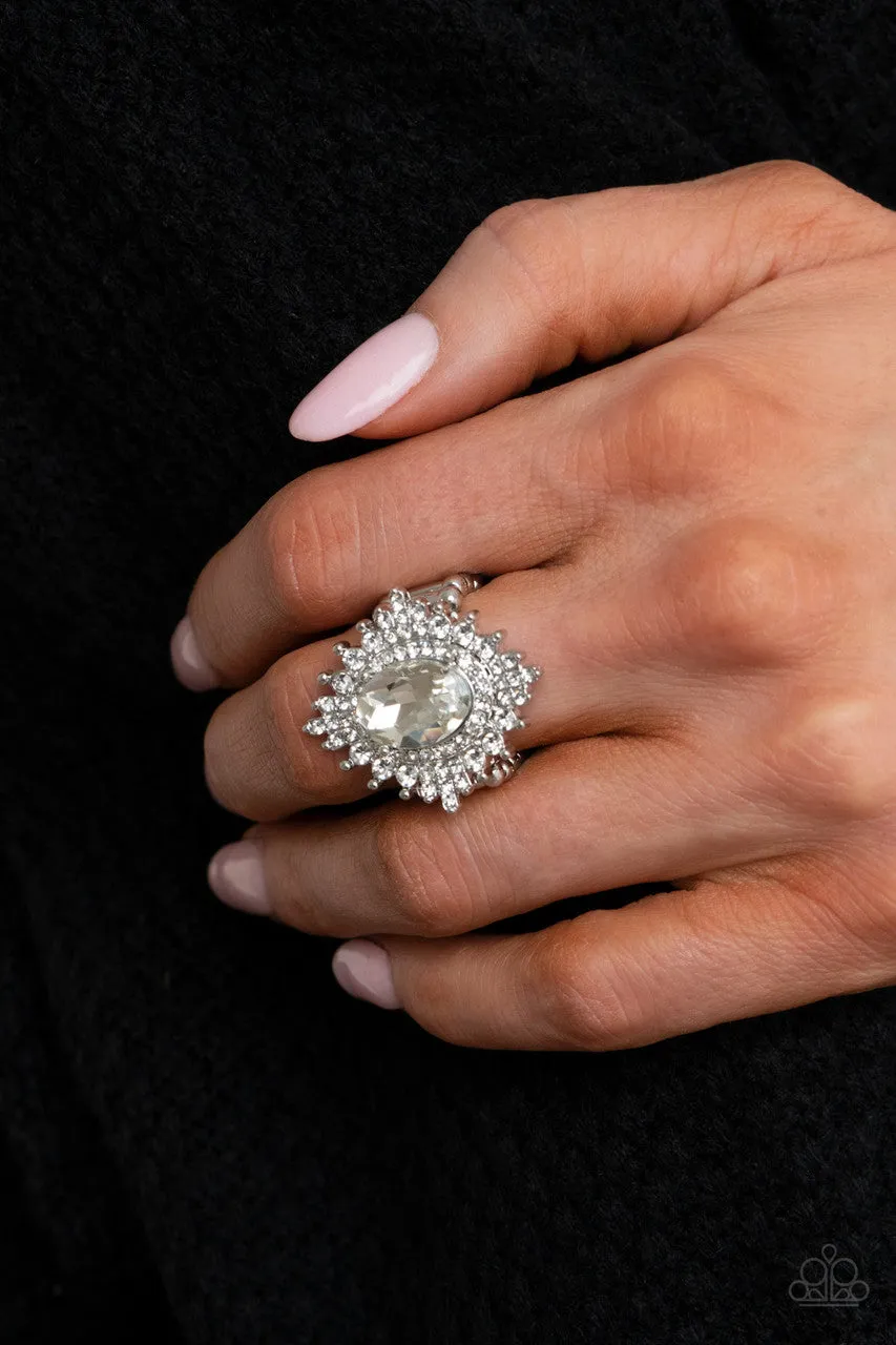 Five-Star Stunner White Paparazzi Ring