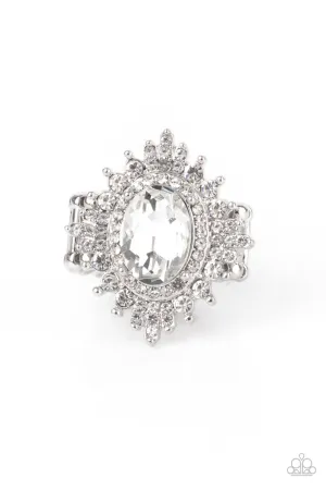 Five-Star Stunner White Paparazzi Ring