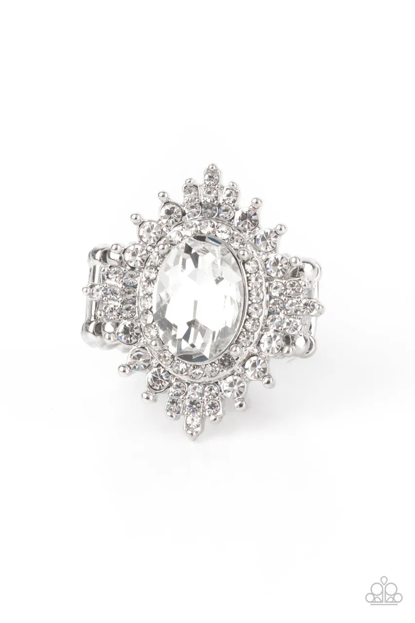 Five-Star Stunner White Paparazzi Ring