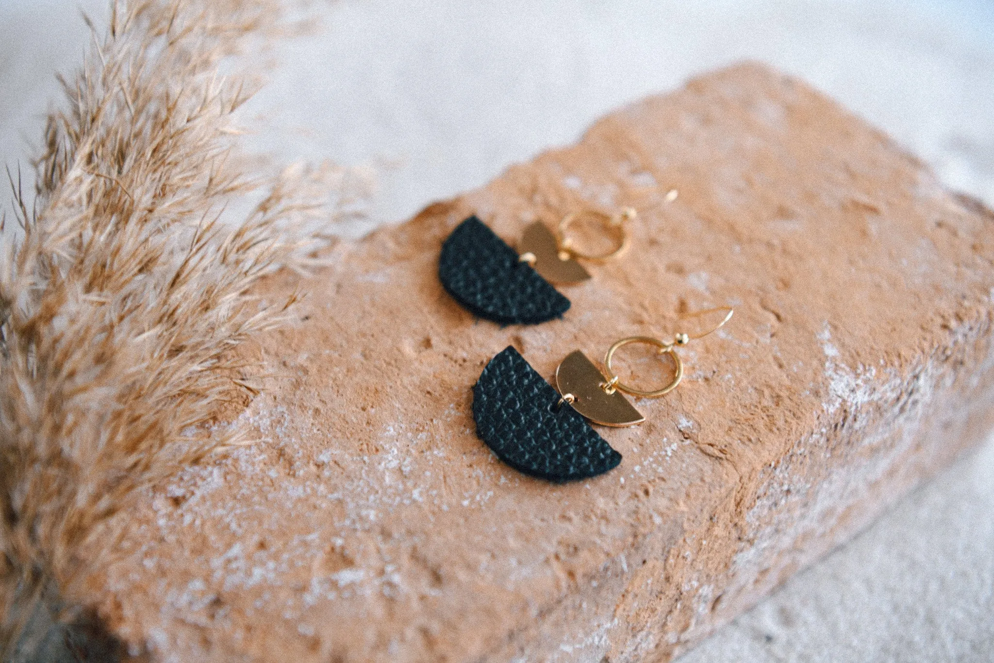 Flora Double Half Moon Earrings
