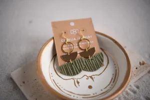 Flora Double Half Moon Earrings