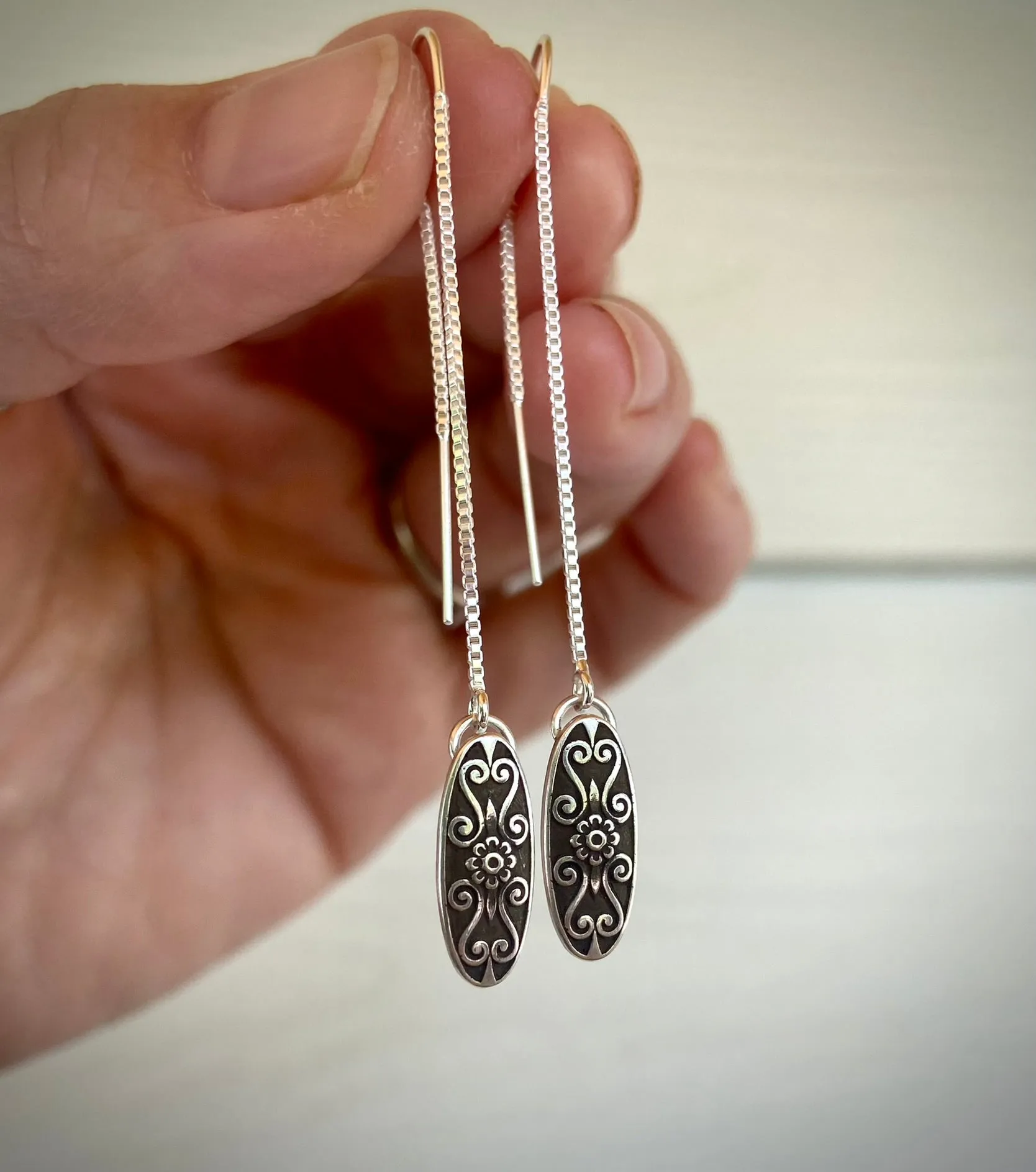 Floral Threader Earrings