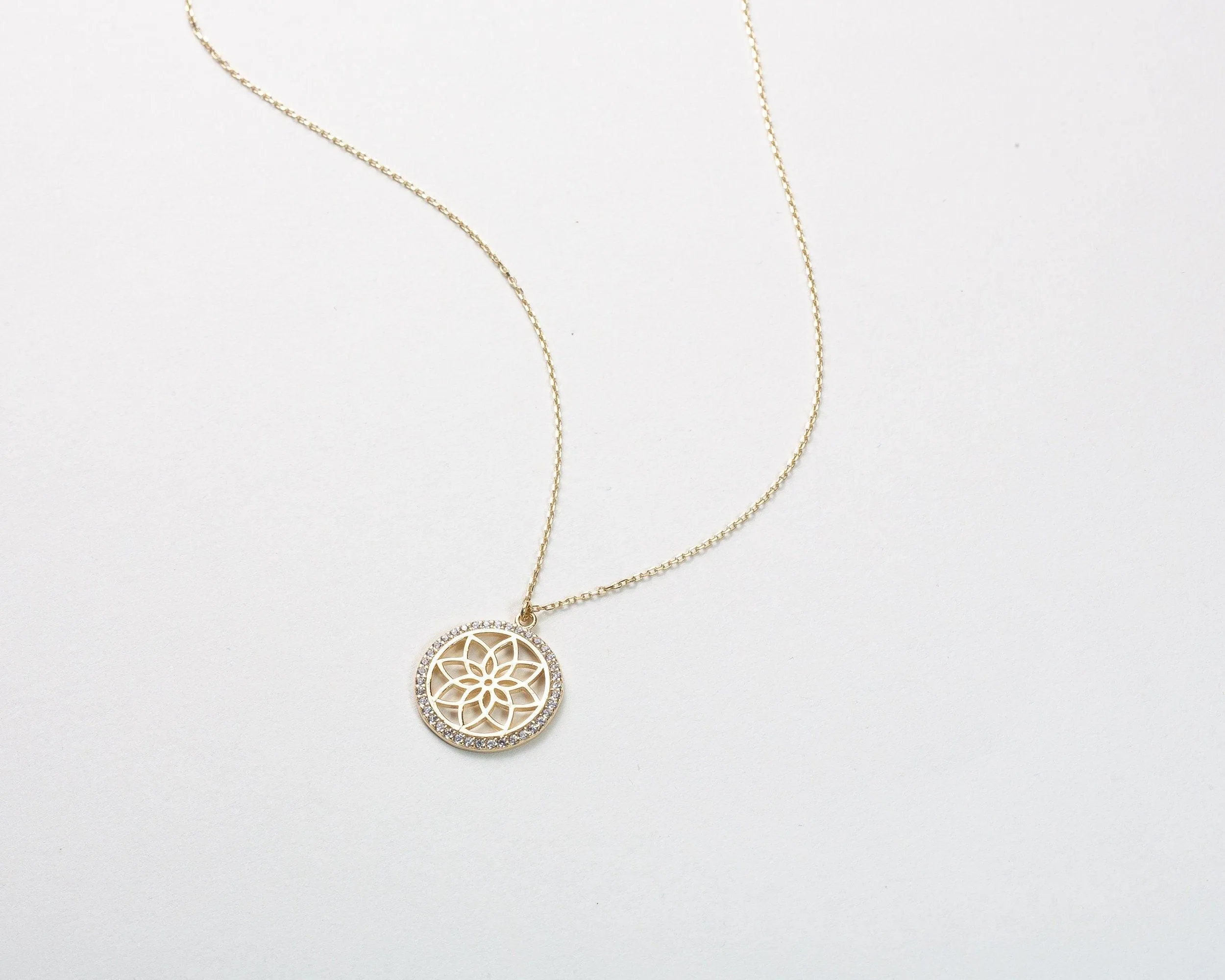 Flower Of Life Necklace - 18K Gold Vermeil
