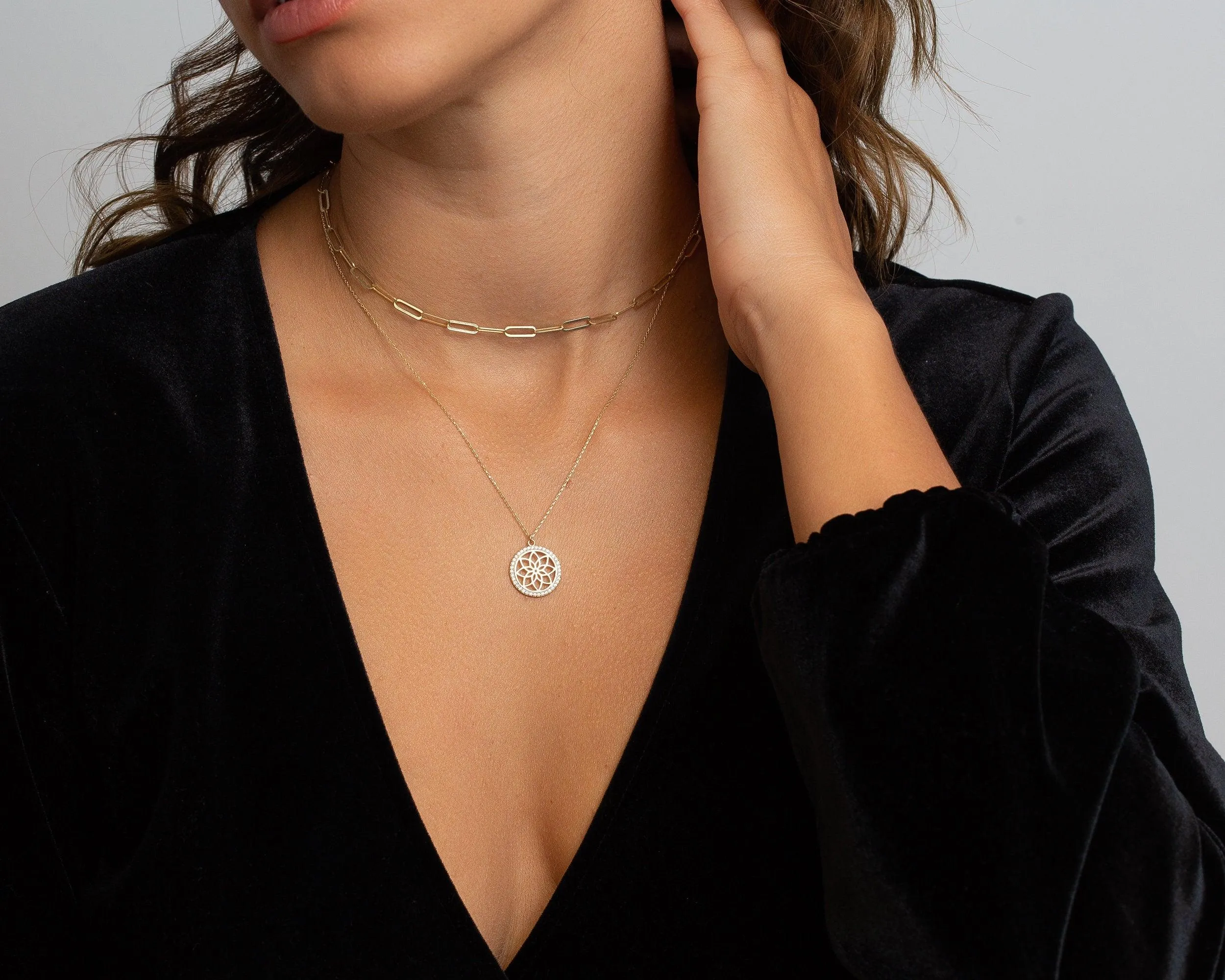 Flower Of Life Necklace - 18K Gold Vermeil