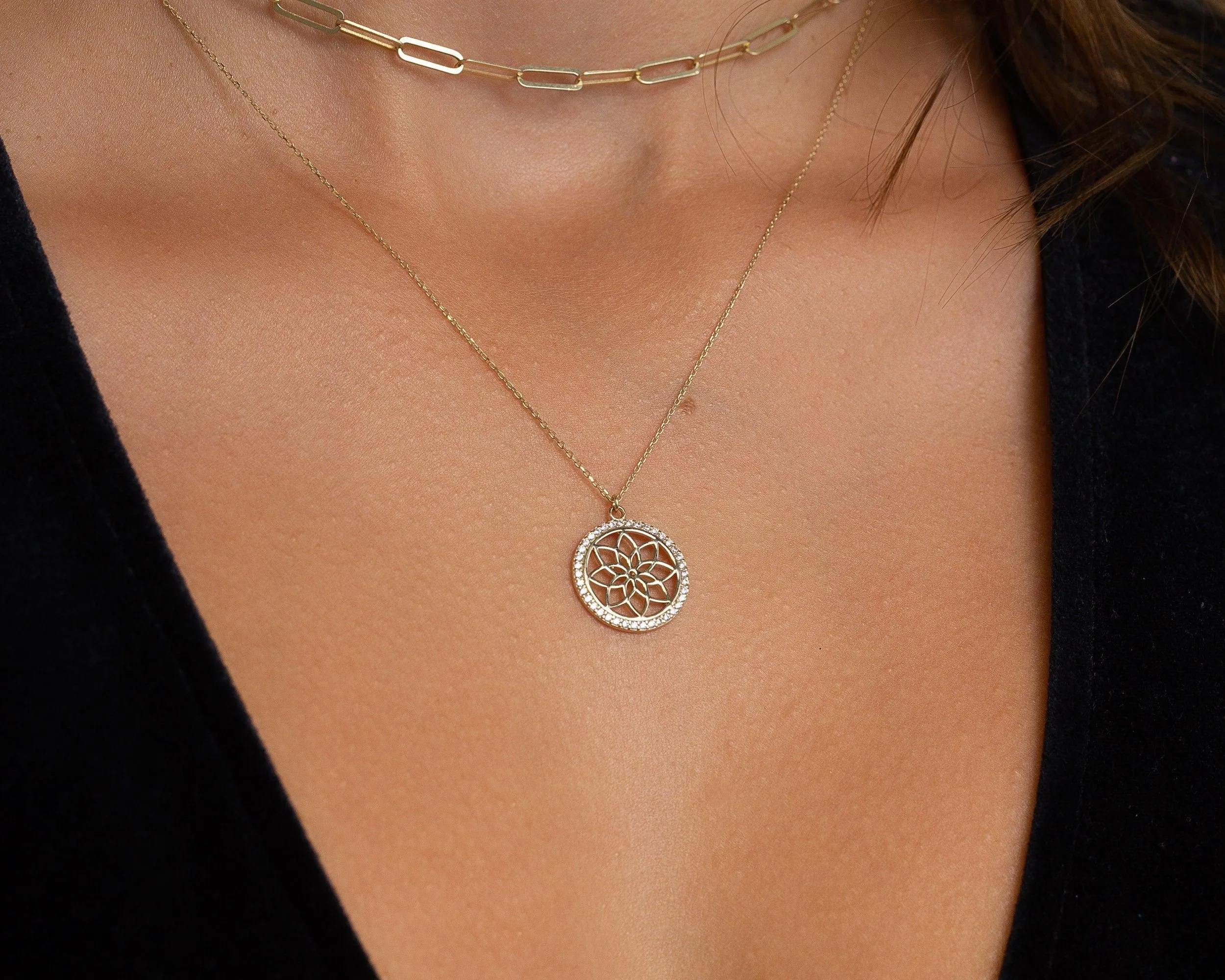 Flower Of Life Necklace - 18K Gold Vermeil