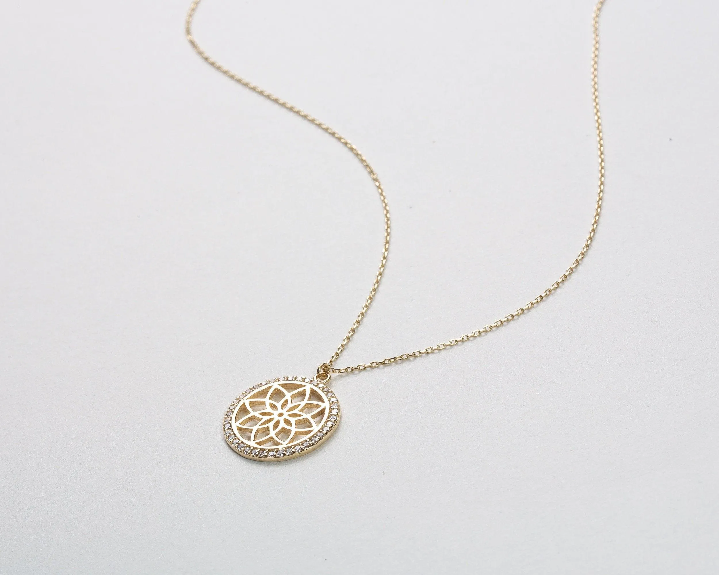 Flower Of Life Necklace - 18K Gold Vermeil