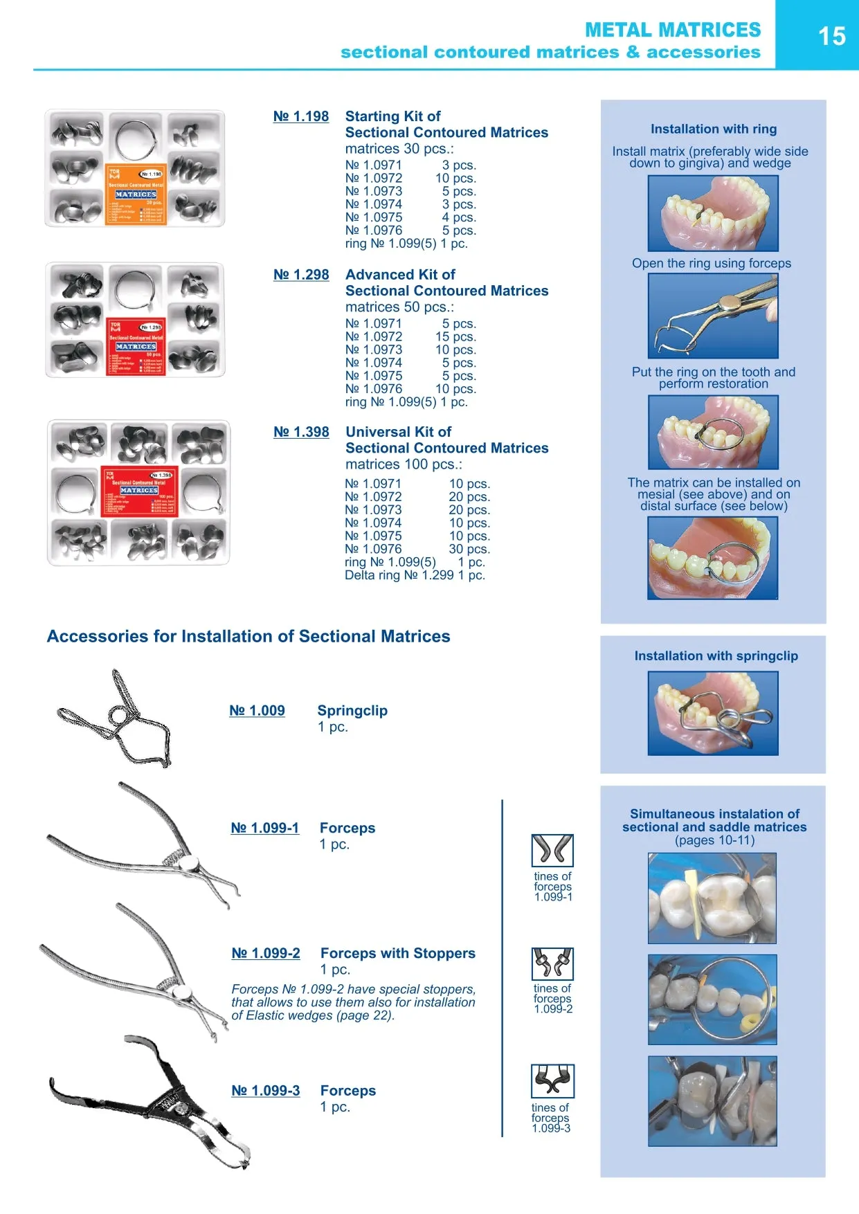 Forceps with Stoppers for Rings