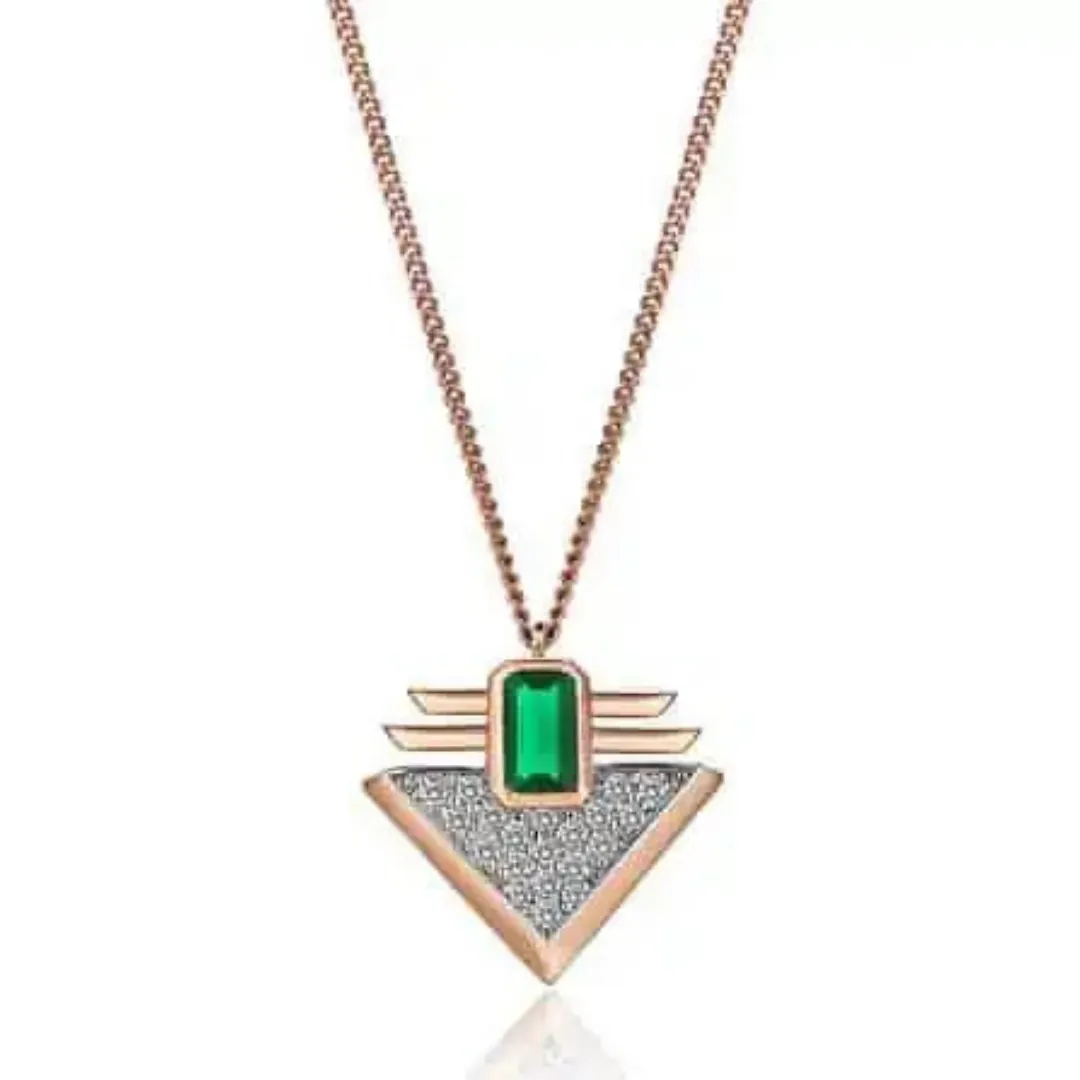FRENZY EMERALD BAR PENDANT
