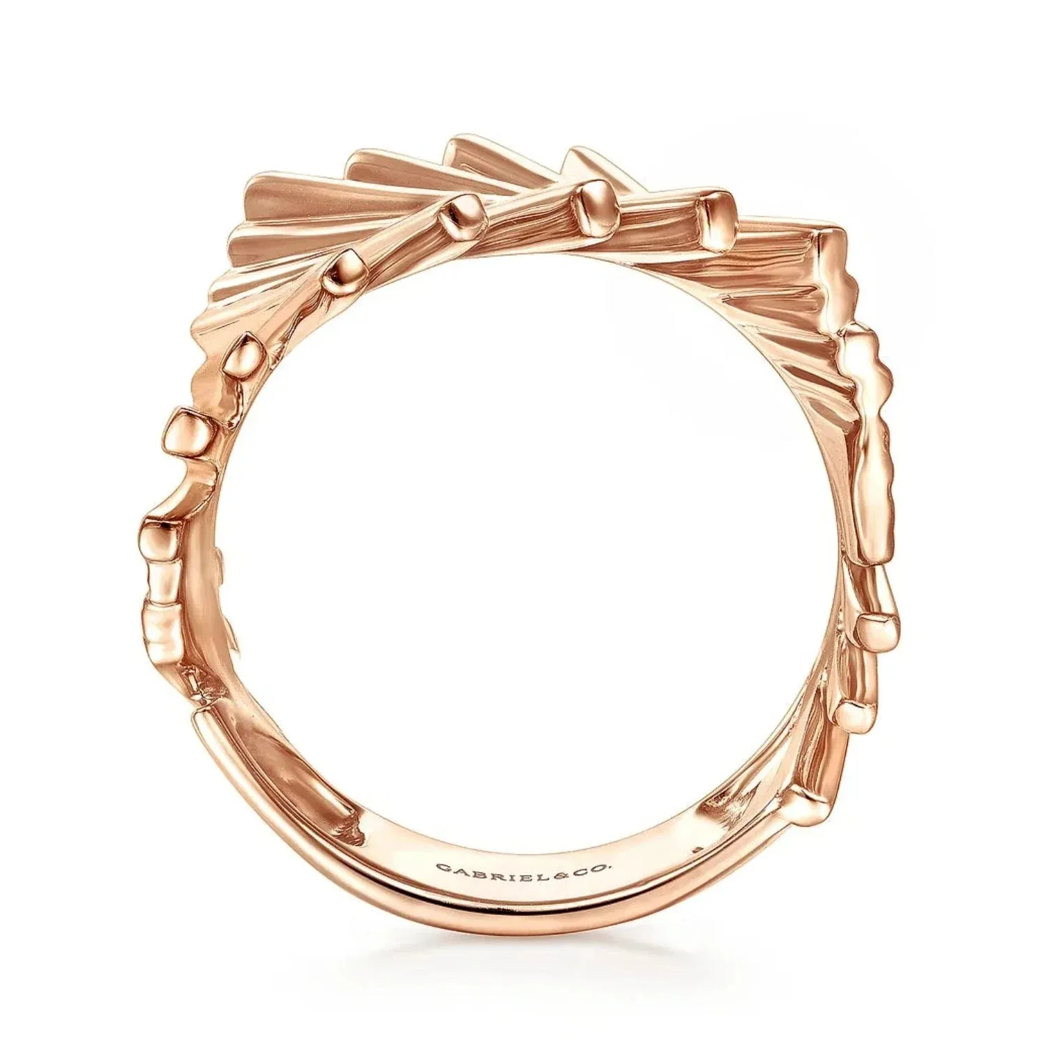 Gabriel & Co. High Polish Stacked Bar Cage Ring