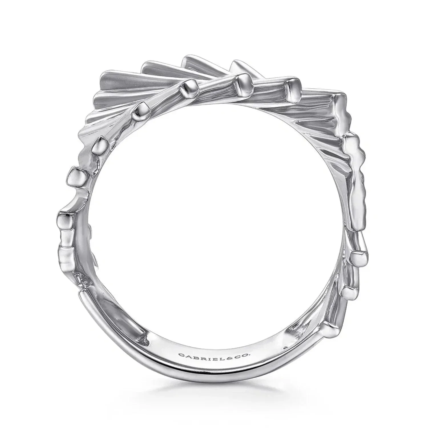 Gabriel & Co. High Polish Stacked Bar Cage Ring