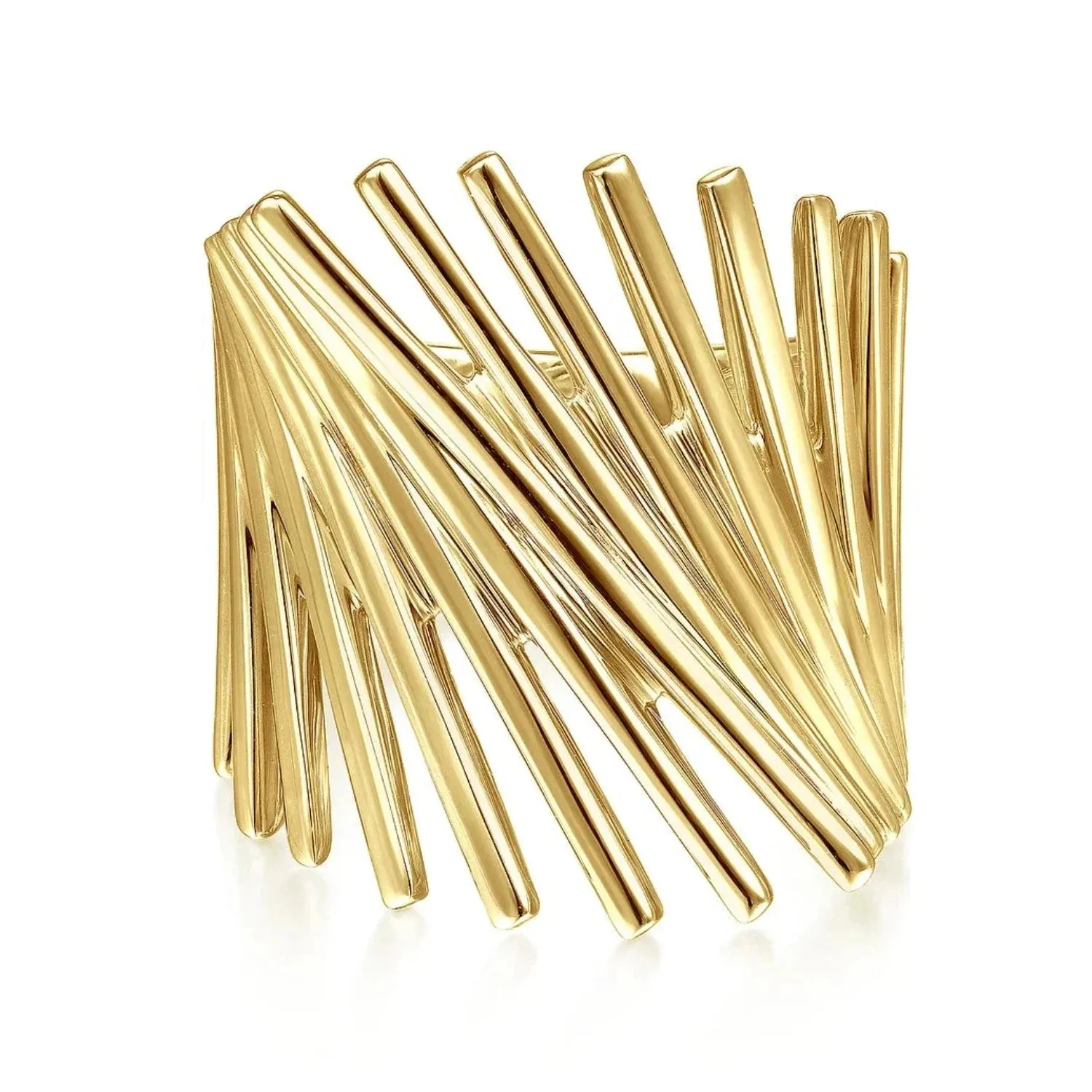 Gabriel & Co. High Polish Stacked Bar Cage Ring