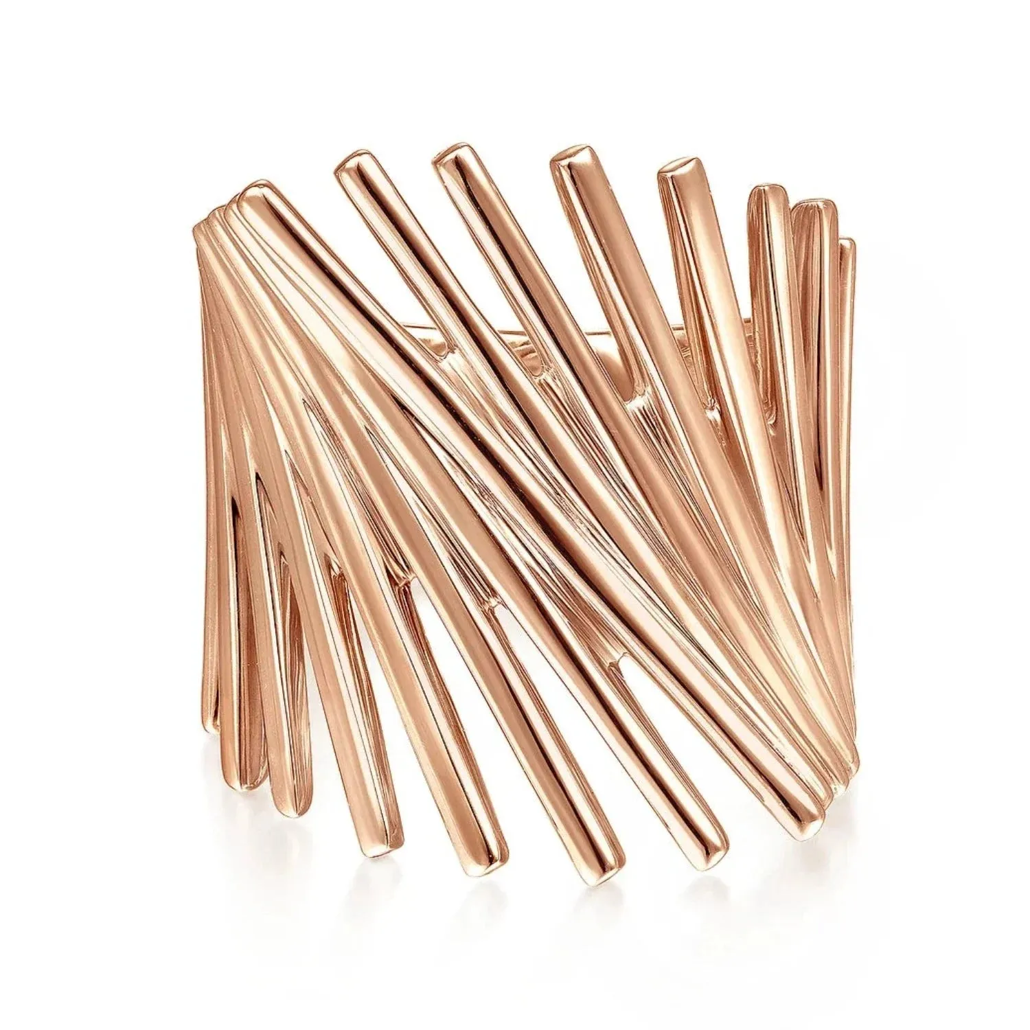 Gabriel & Co. High Polish Stacked Bar Cage Ring