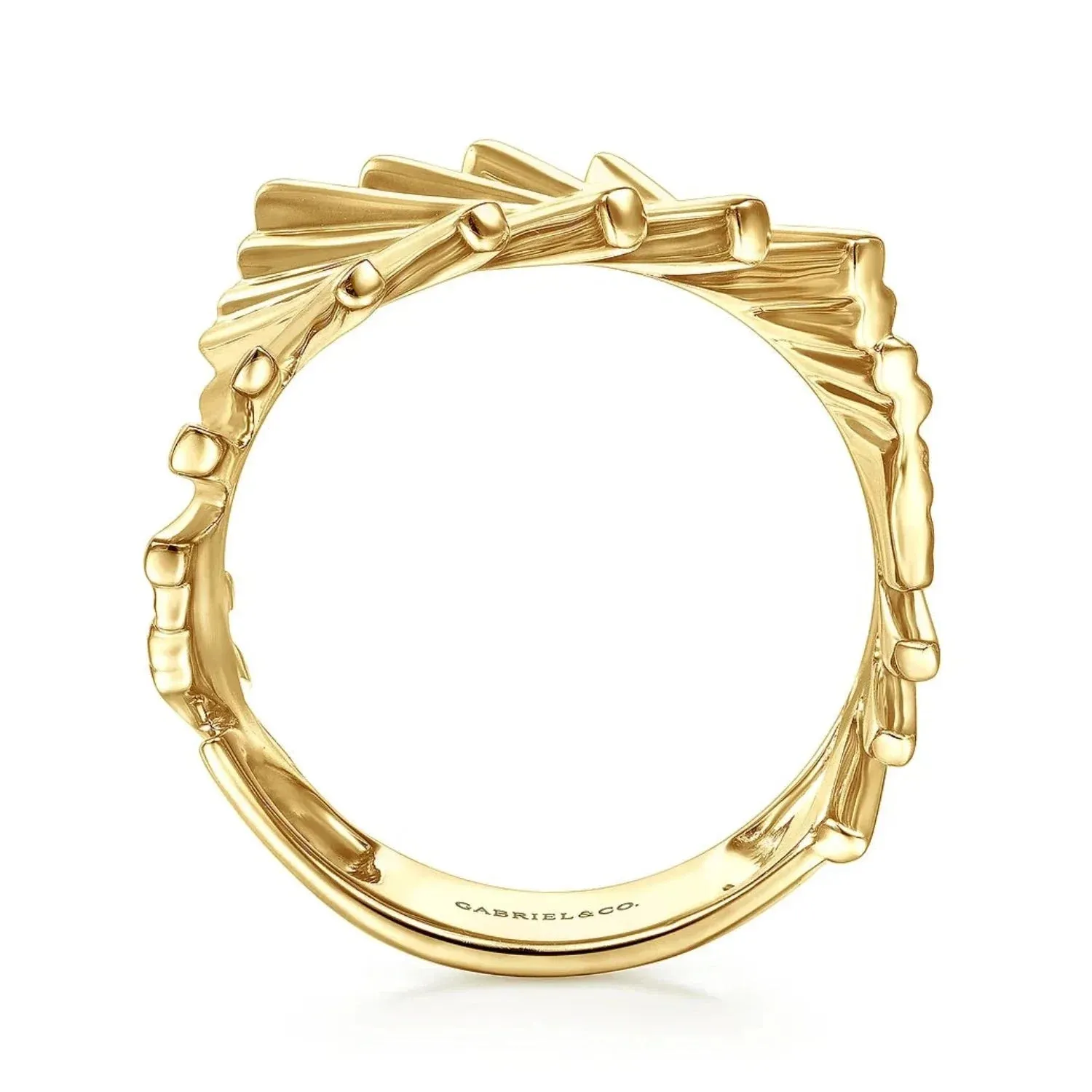 Gabriel & Co. High Polish Stacked Bar Cage Ring