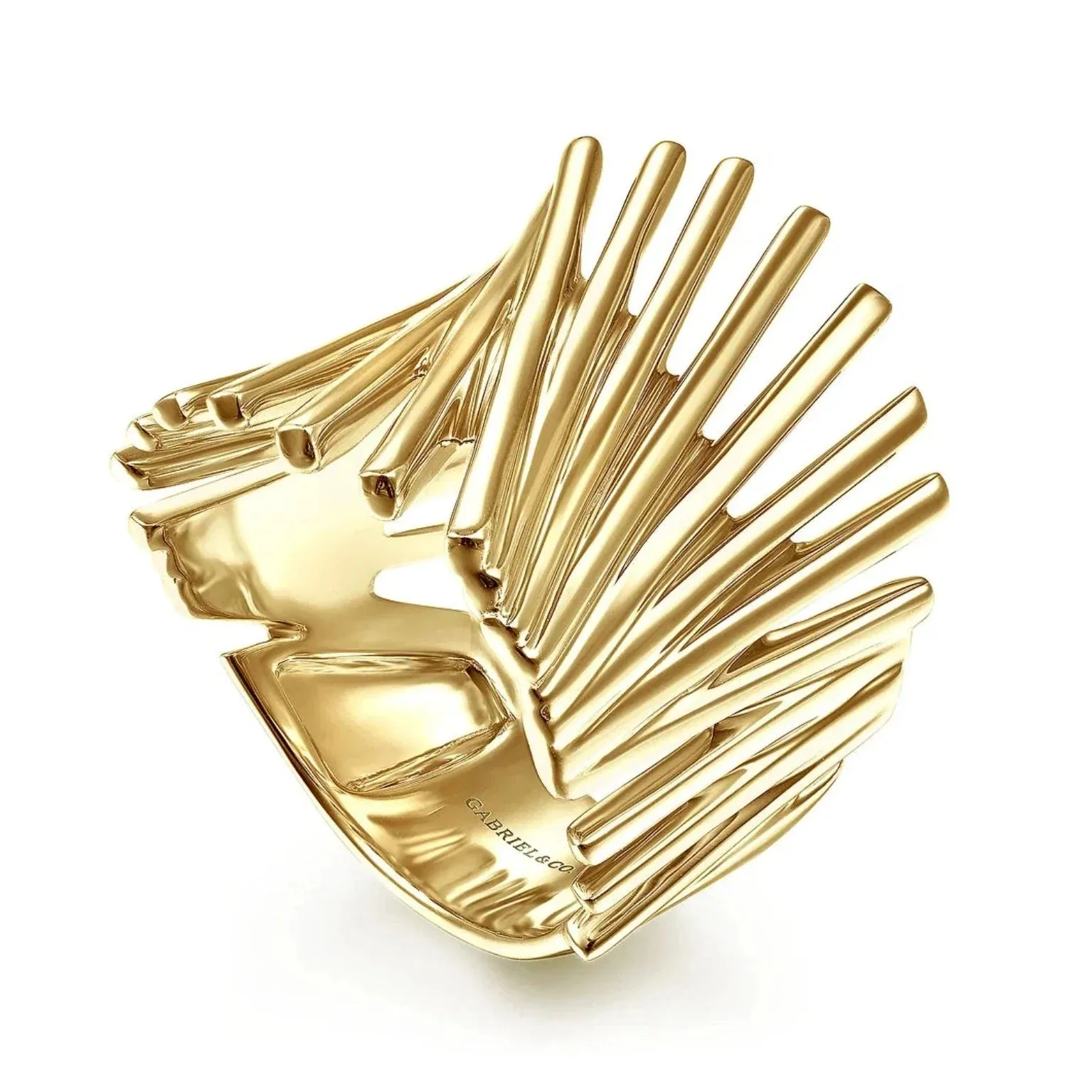Gabriel & Co. High Polish Stacked Bar Cage Ring
