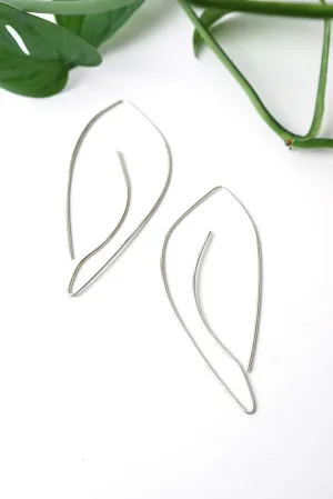 Galbe Threader Hoop Earrings in silver or gold-filled