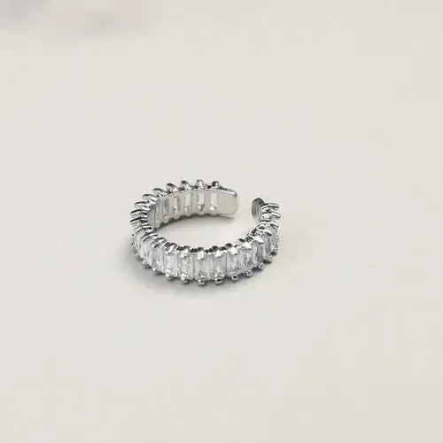 Gemstone Baguette Crystal Rings Set