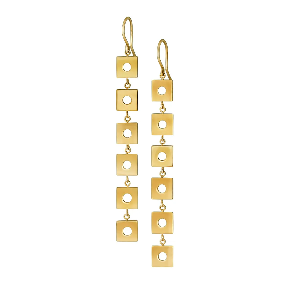 Geo 6 Drop Earrings