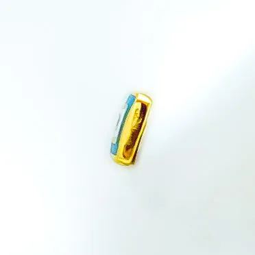Geometric Evil Eye 21k Gold Earrings