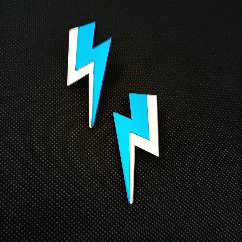 Glitter Lightning Acrylic Stud Earrings For Women Multicolor Jewelry Mirror Trendy Fashion Summer Classic Accessories