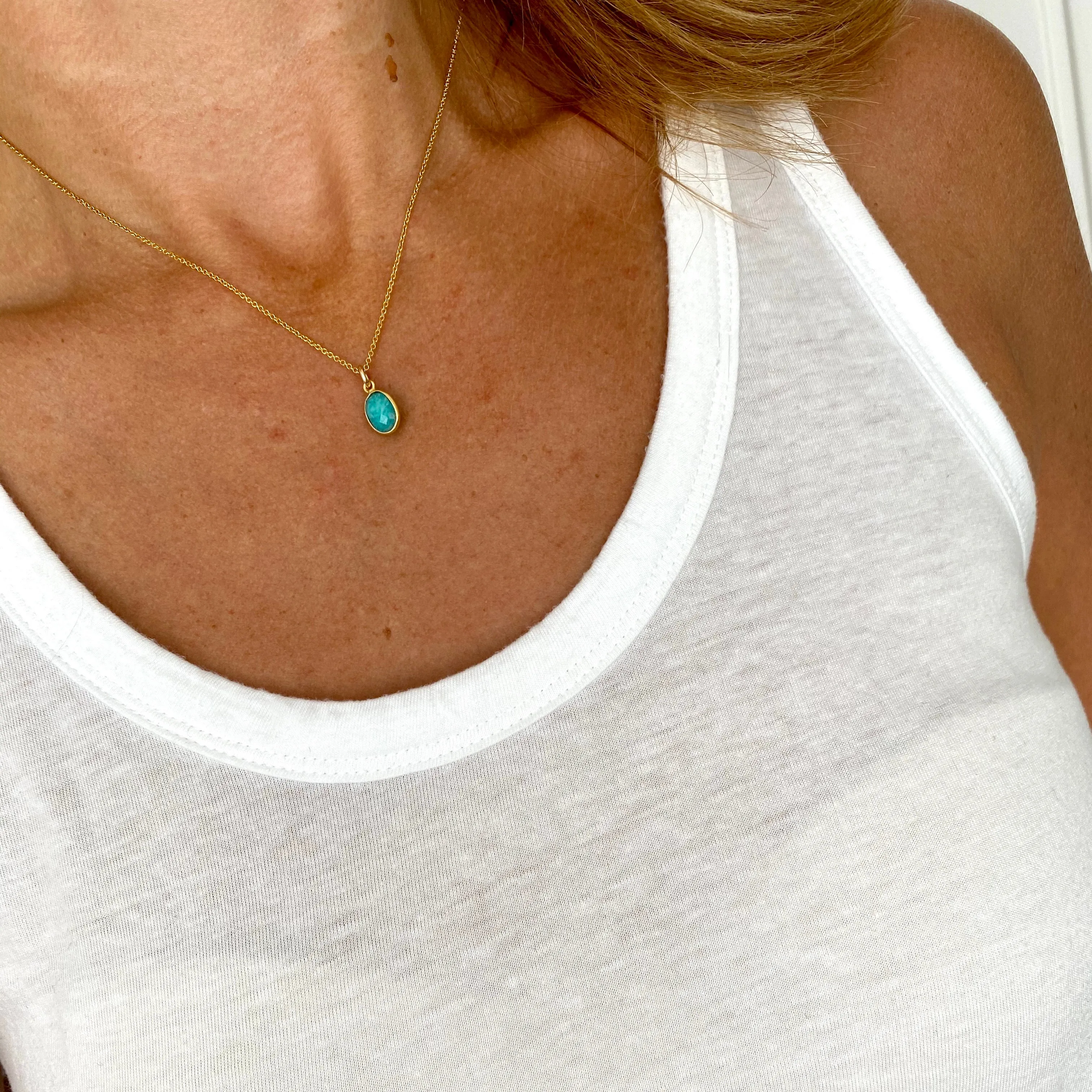 Gold Amazonite Necklace