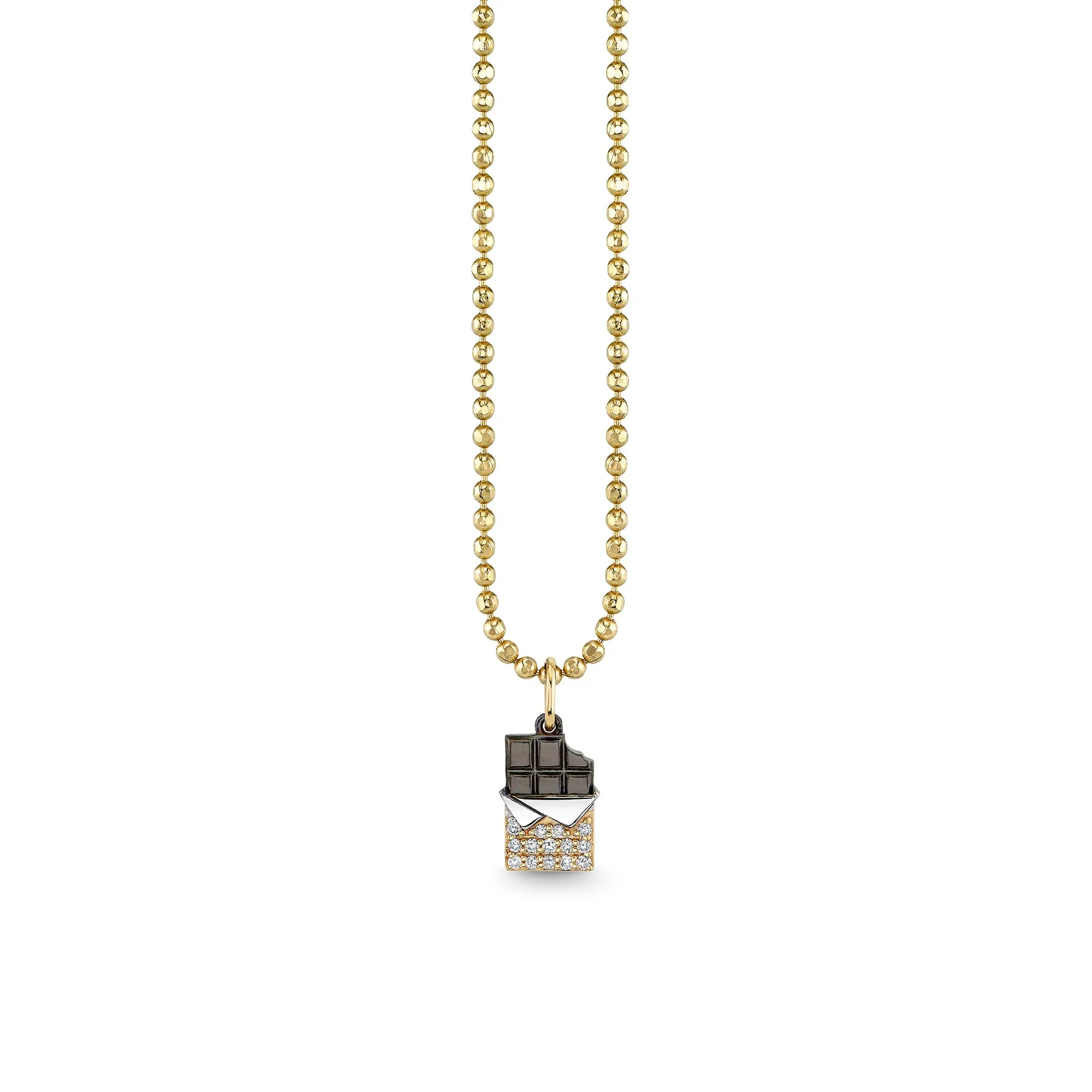 Gold & Diamond Chocolate Bar Charm