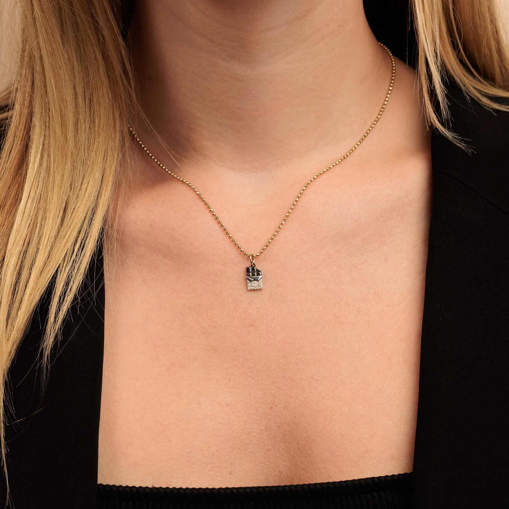 Gold & Diamond Chocolate Bar Charm