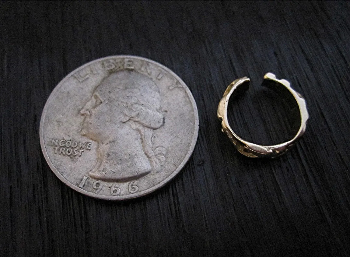 Gold Bronze Artisan Open Jump Ring (two jump rings)