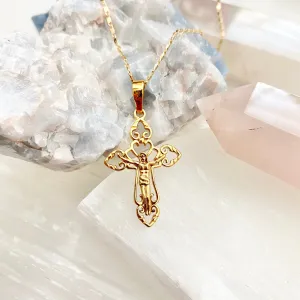 Gold Crucifix Necklace